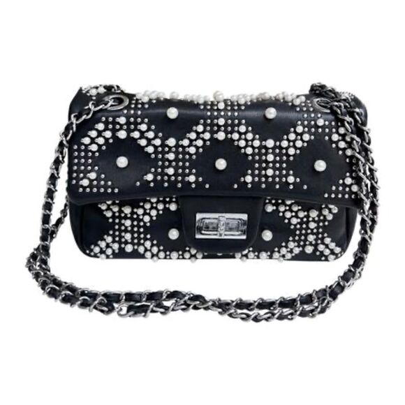 Ciara Bag - Available in White & Black - BRAND NEW - Studded Crossbody Bag - Picture 1 of 7